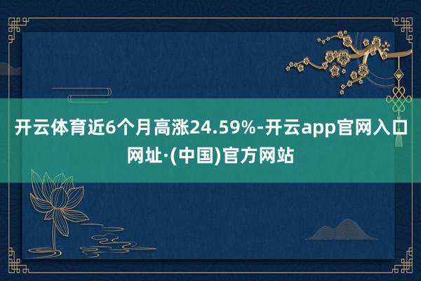 开云体育近6个月高涨24.59%-开云app官网入口网址·(中国)官方网站