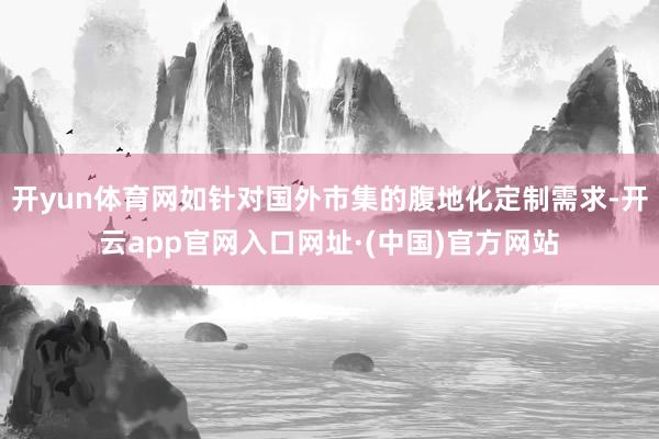 开yun体育网如针对国外市集的腹地化定制需求-开云app官网入口网址·(中国)官方网站