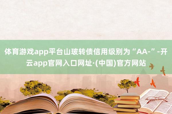 体育游戏app平台山玻转债信用级别为“AA-”-开云app官网入口网址·(中国)官方网站