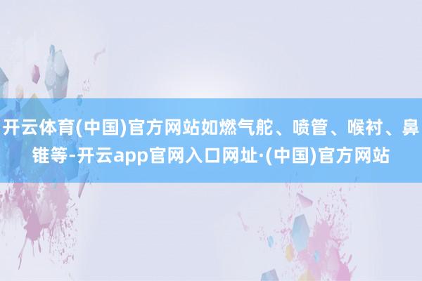 开云体育(中国)官方网站如燃气舵、喷管、喉衬、鼻锥等-开云app官网入口网址·(中国)官方网站