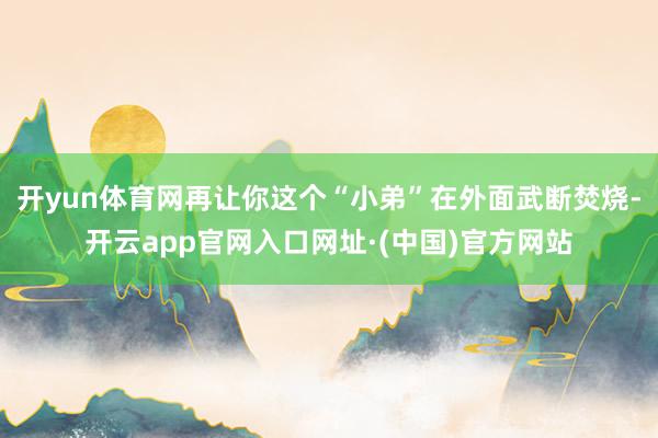 开yun体育网再让你这个“小弟”在外面武断焚烧-开云app官网入口网址·(中国)官方网站